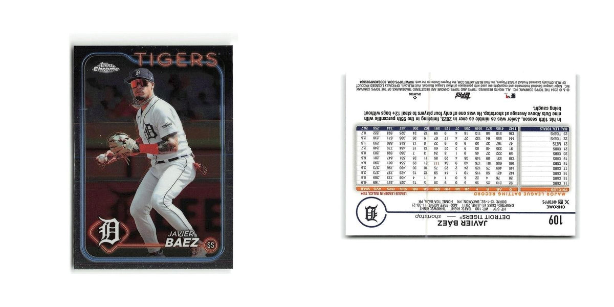 Javier Báez 2024 Topps Chrome #109 Detroit Tigers Baseball Card NM