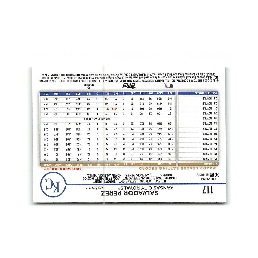 Salvador Perez 2024 Topps Chrome #117 Kansas City Royals Baseball Card NM