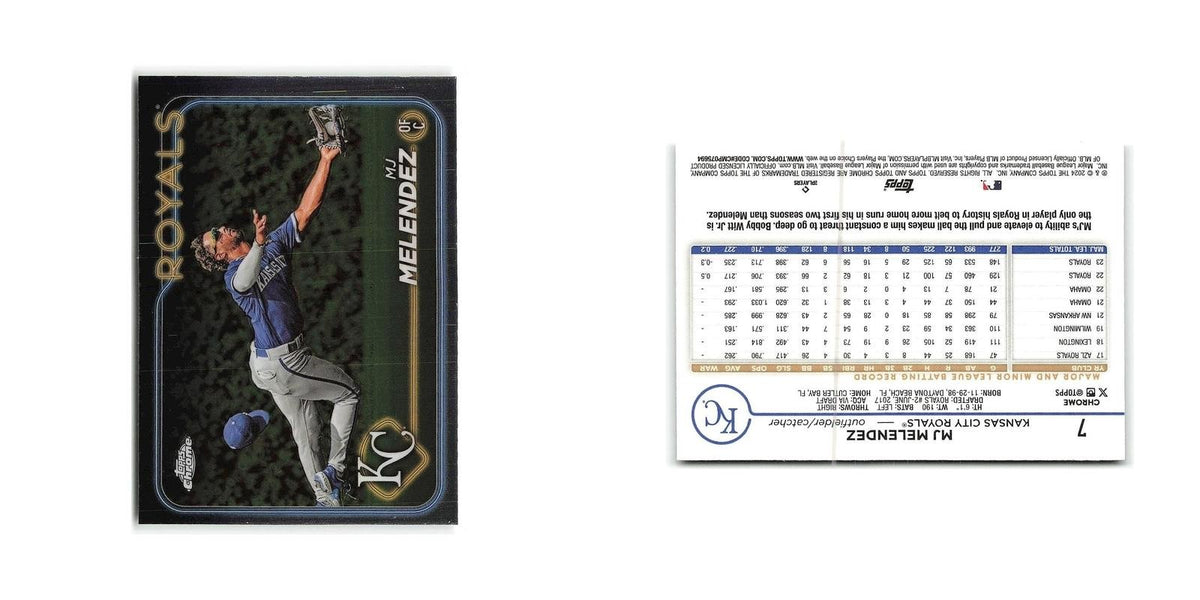 MJ Melendez 2024 Topps Chrome #7 Kansas City Royals Baseball Card NM
