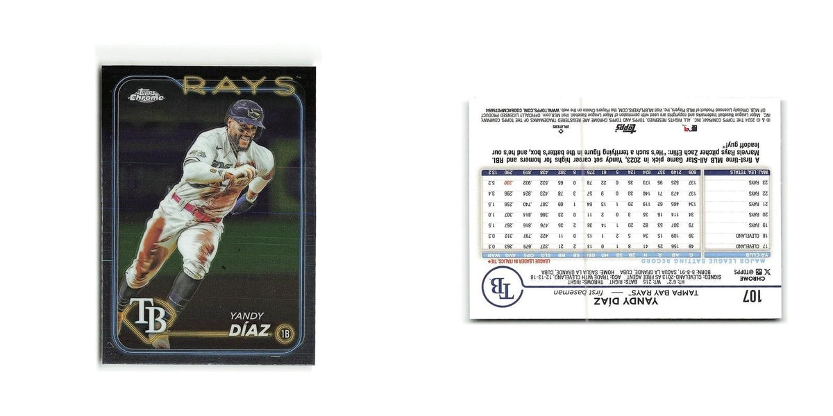 Yandy Díaz 2024 Topps Chrome #107 Tampa Bay Rays Baseball Card NM