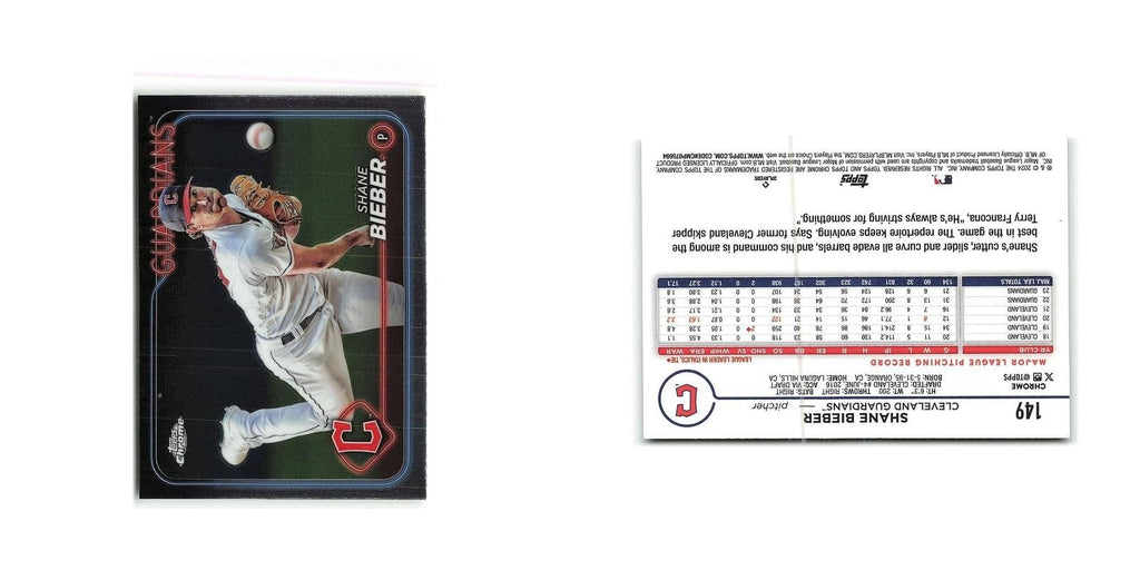 Shane Bieber 2024 Topps Chrome #149 Cleveland Guardians Baseball Card NM