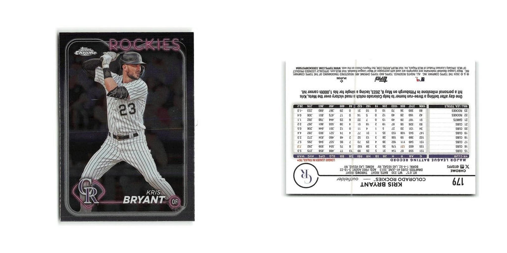 Kris Bryant 2024 Topps Chrome #179 Colorado Rockies Baseball Card NM