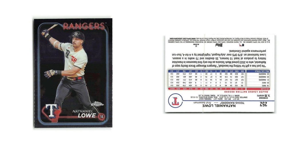 Nathaniel Lowe 2024 Topps Chrome #252 Texas Rangers Baseball Card NM
