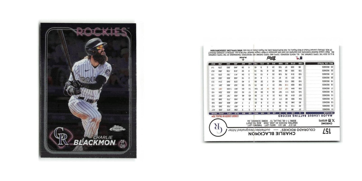 Charlie Blackmon 2024 Topps Chrome #157 Colorado Rockies Baseball Card NM