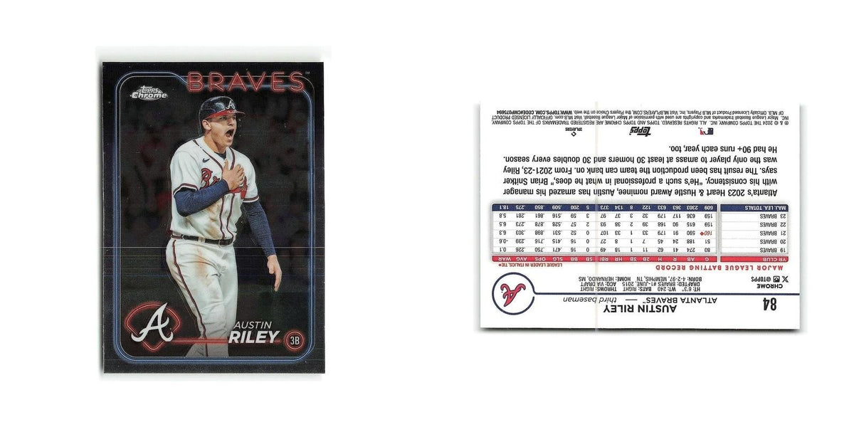 Austin Riley 2024 Topps Chrome #84 Atlanta Braves Baseball Card NM