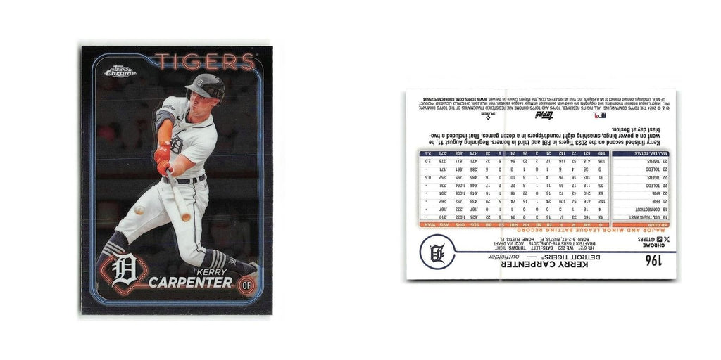Kerry Carpenter 2024 Topps Chrome #196 Detroit Tigers Baseball Card NM