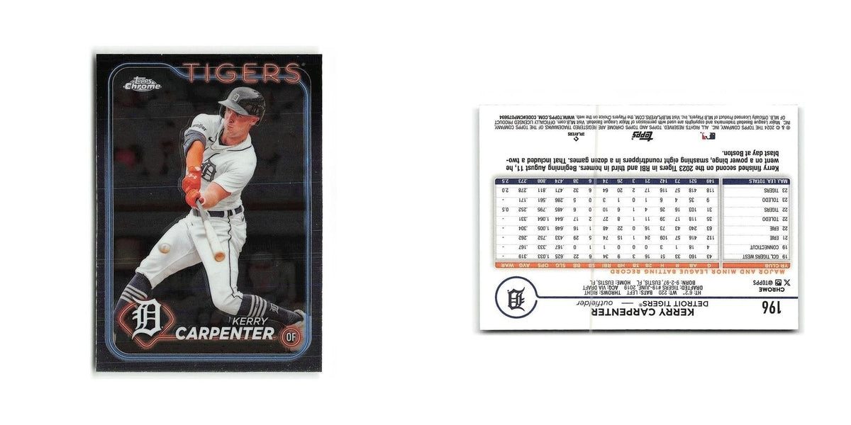 Kerry Carpenter 2024 Topps Chrome #196 Detroit Tigers Baseball Card NM