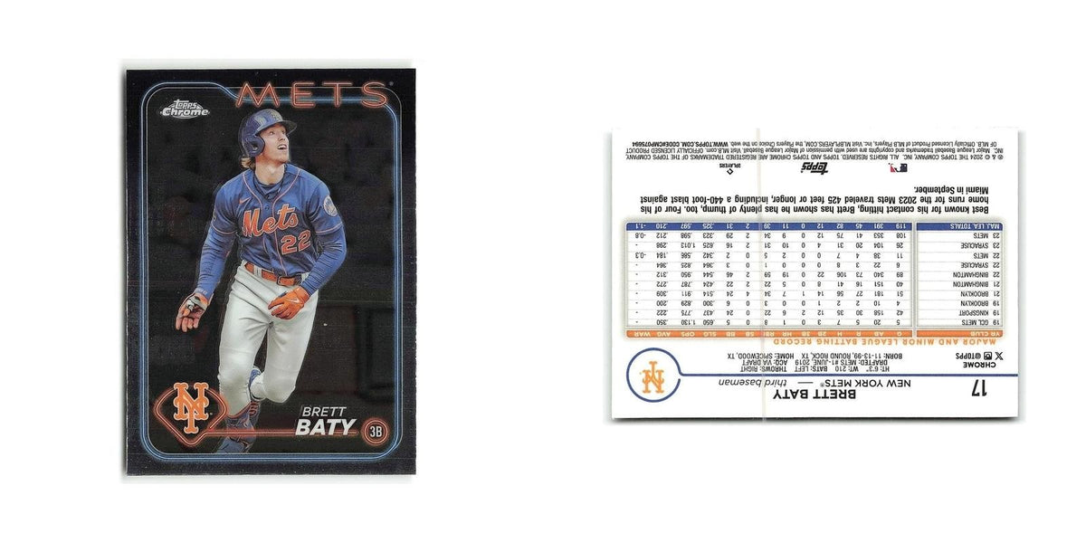 Brett Baty 2024 Topps Chrome #17 New York Mets Baseball Card NM