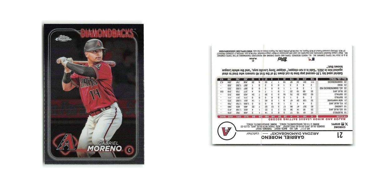Gabriel Moreno 2024 Topps Chrome #21 Arizona Diamondbacks Baseball Card NM
