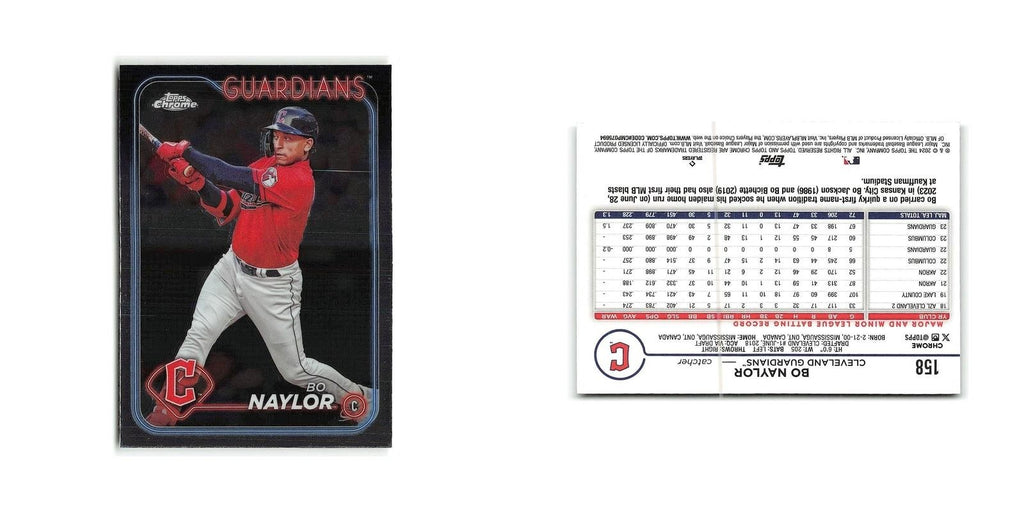 Bo Naylor 2024 Topps Chrome #158 Cleveland Guardians Baseball Card NM