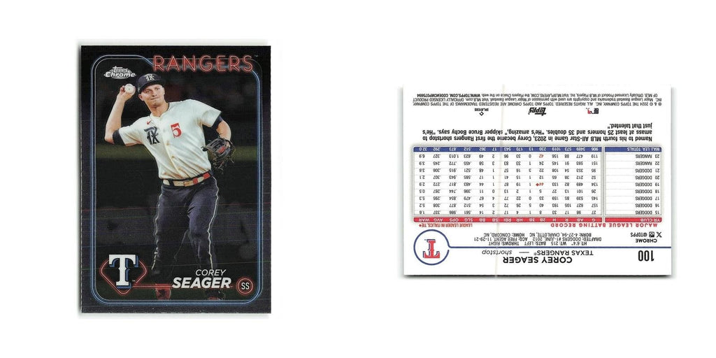 Corey Seager 2024 Topps Chrome #100 Texas Rangers Baseball Card NM
