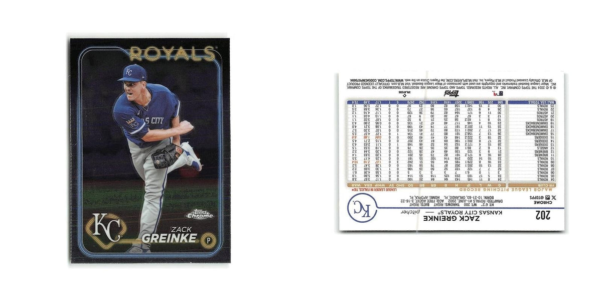 Zack Greinke 2024 Topps Chrome #202 Kansas City Royals Baseball Card NM