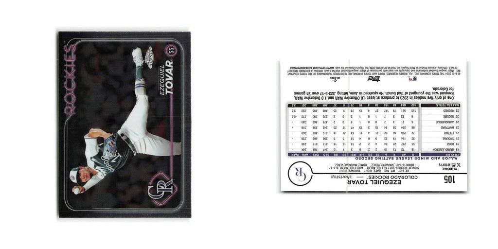 Ezequiel Tovar 2024 Topps Chrome #105 Colorado Rockies Baseball Card NM