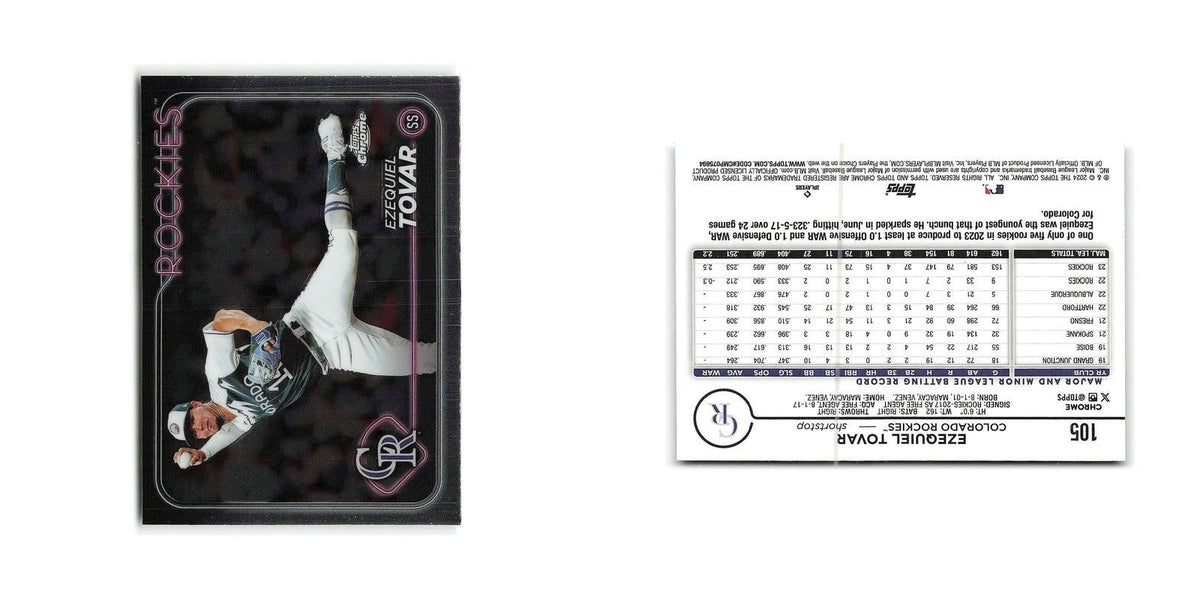 Ezequiel Tovar 2024 Topps Chrome #105 Colorado Rockies Baseball Card NM
