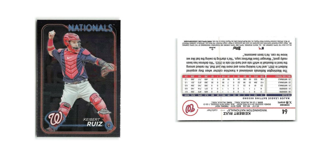Keibert Ruiz 2024 Topps Chrome #64 Washington Nationals Baseball Card NM