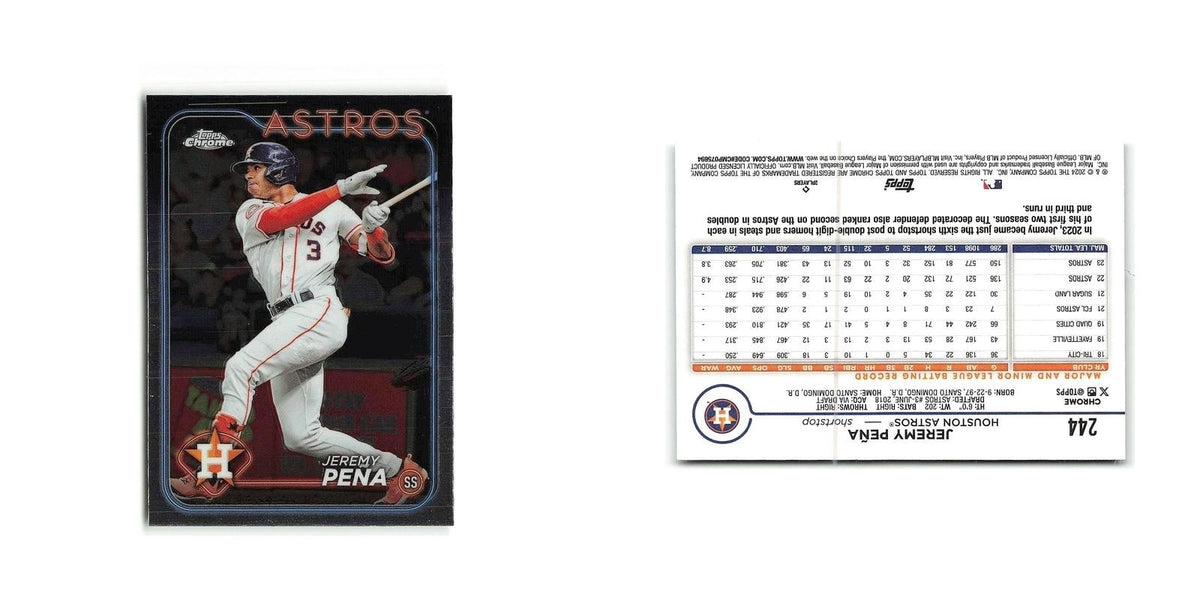 Jeremy Peña 2024 Topps Chrome #244 Houston Astros Baseball Card NM