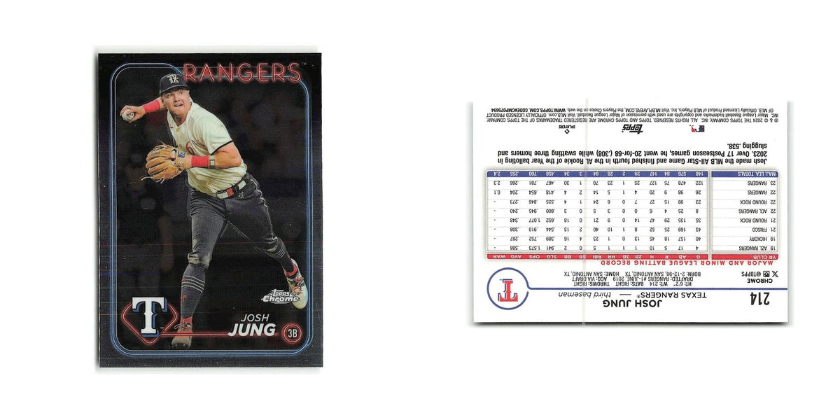Josh Jung 2024 Topps Chrome #214 Texas Rangers Baseball Card NM