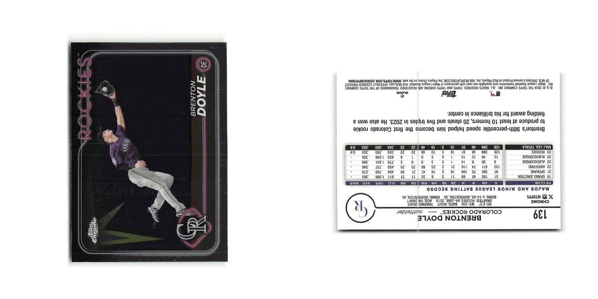 Brenton Doyle 2024 Topps Chrome #139 Colorado Rockies Baseball Card NM