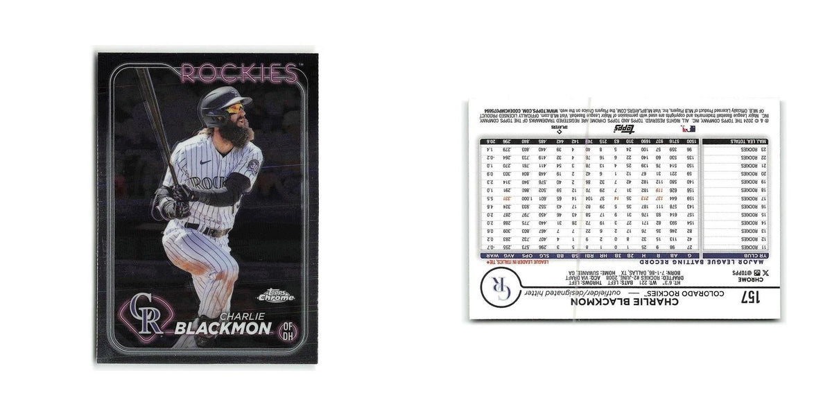 Charlie Blackmon 2024 Topps Chrome #157 Colorado Rockies Baseball Card NM