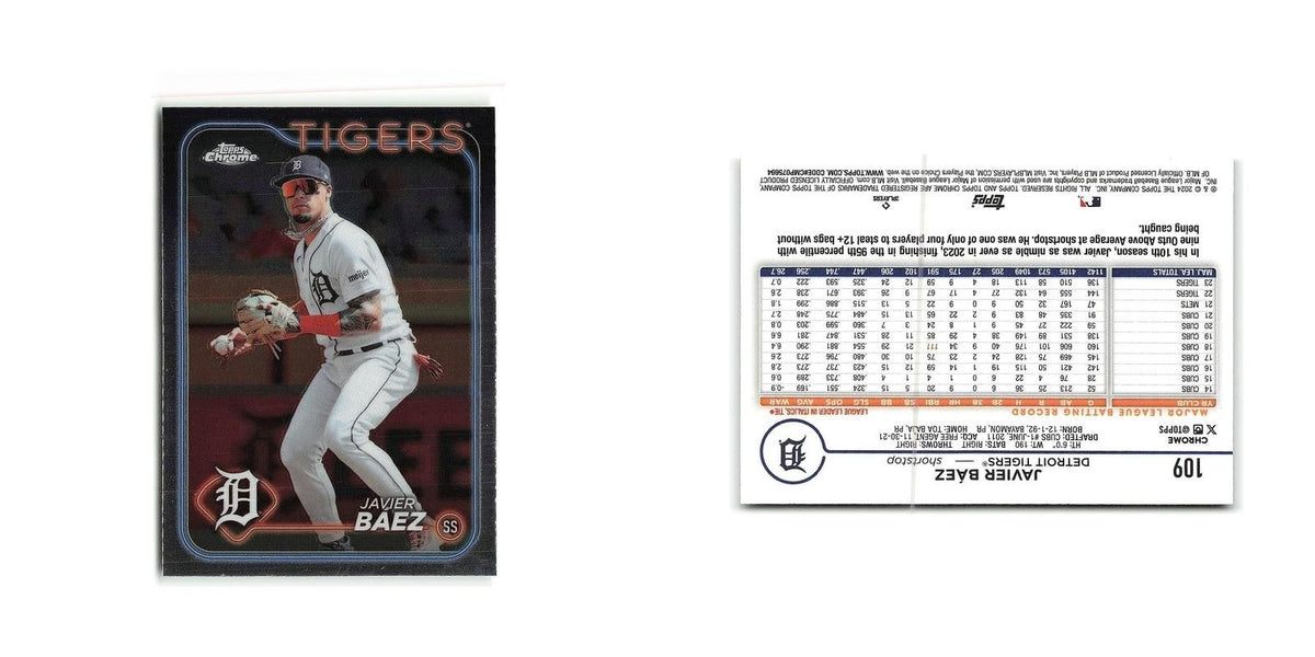 Javier Báez 2024 Topps Chrome #109 Detroit Tigers Baseball Card NM