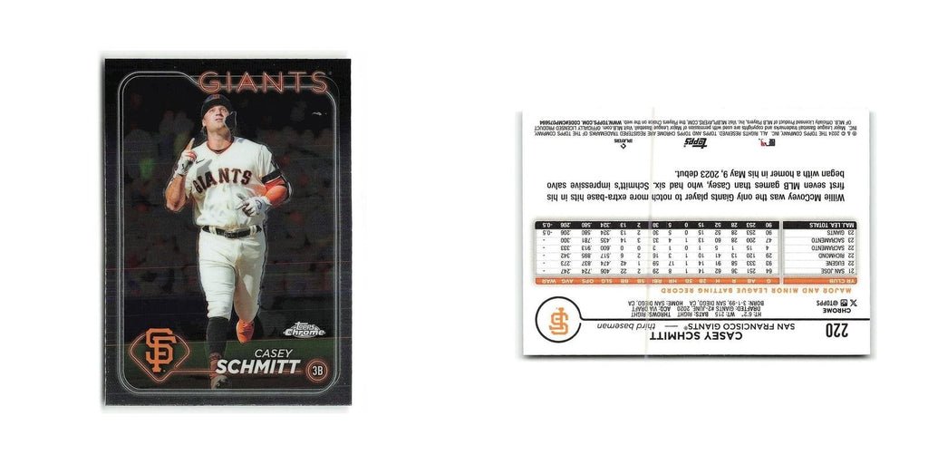 Casey Schmitt 2024 Topps Chrome #220 San Francisco Giants Baseball Card NM