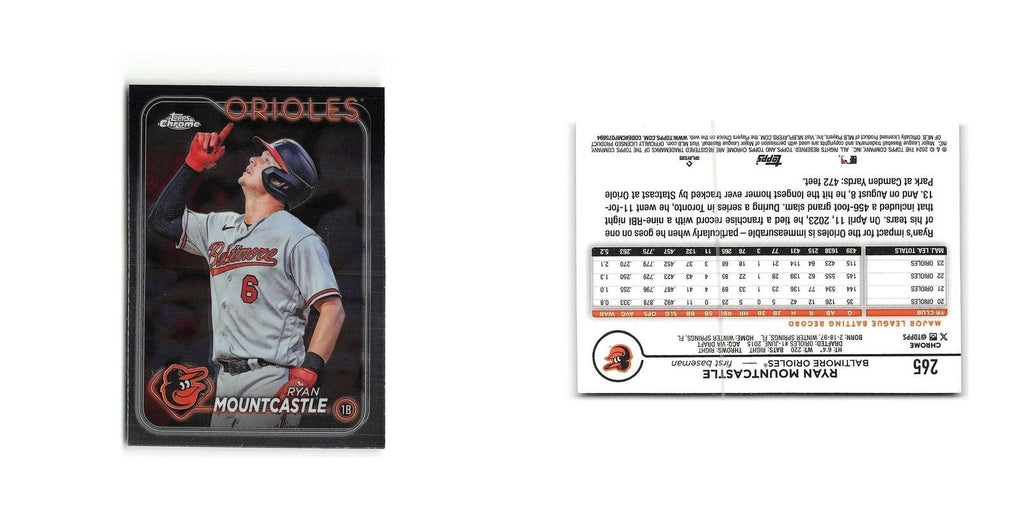 Ryan Mountcastle 2024 Topps Chrome #265 Baltimore Orioles Baseball Card NM