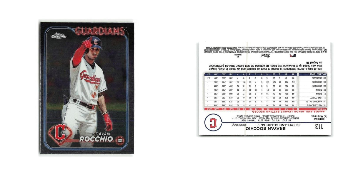 Brayan Rocchio 2024 Topps Chrome #113 Cleveland Guardians Baseball Card NM