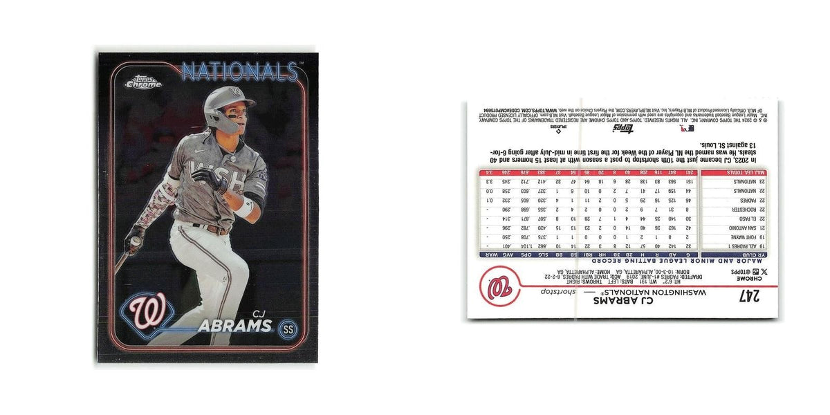 CJ Abrams 2024 Topps Chrome #247 Washington Nationals Baseball Card NM