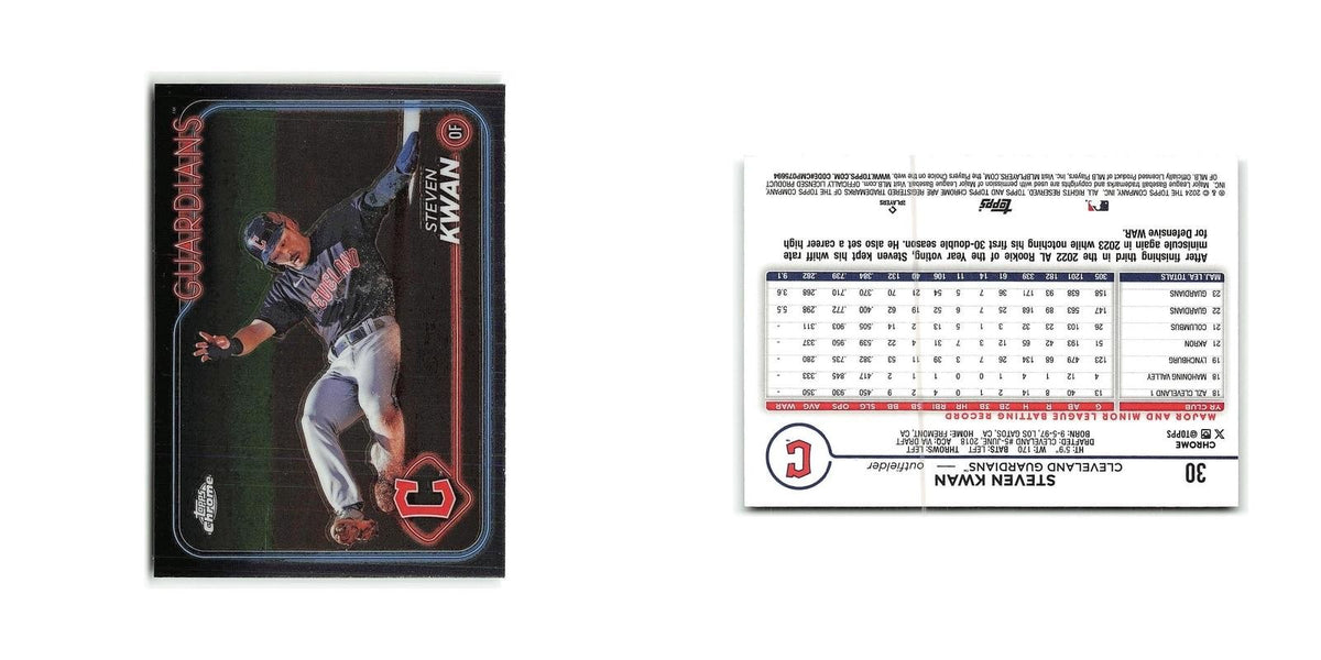 Steven Kwan 2024 Topps Chrome #30 Cleveland Guardians Baseball Card NM