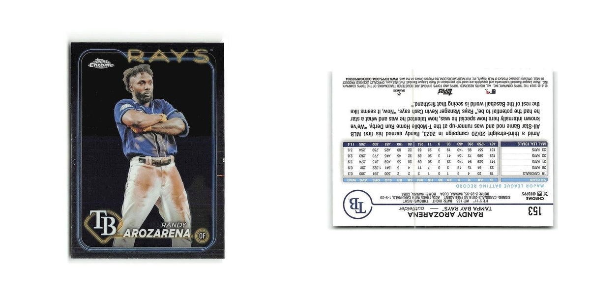 Randy Arozarena 2024 Topps Chrome #153 Tampa Bay Rays Baseball Card NM