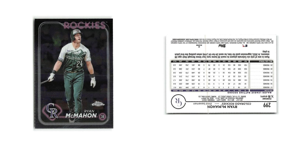 Ryan McMahon 2024 Topps Chrome #299 Colorado Rockies Baseball Card NM