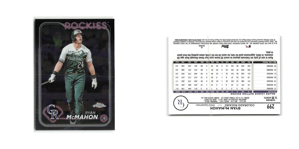 Ryan McMahon 2024 Topps Chrome #299 Colorado Rockies Baseball Card NM