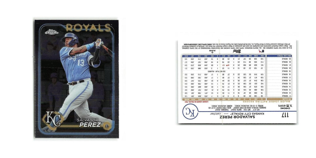 Salvador Perez 2024 Topps Chrome #117 Kansas City Royals Baseball Card NM