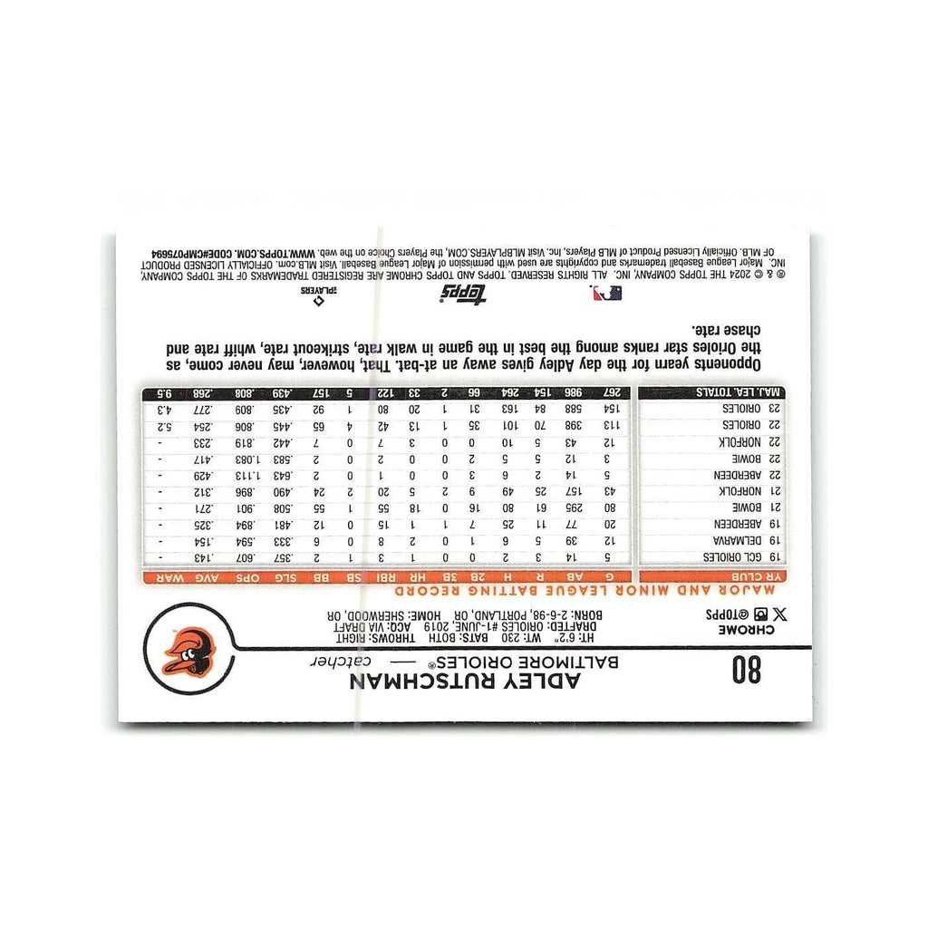 Adley Rutschman 2024 Topps Chrome #80 Baltimore Orioles Baseball Card NM