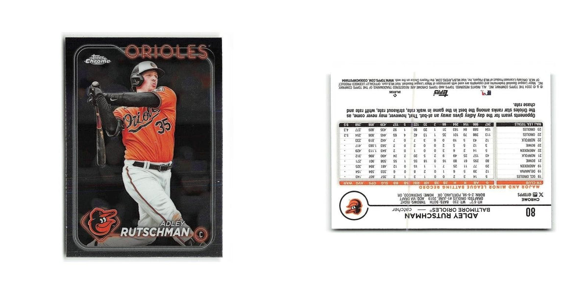 Adley Rutschman 2024 Topps Chrome #80 Baltimore Orioles Baseball Card NM
