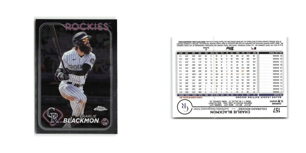 Charlie Blackmon 2024 Topps Chrome #157 Colorado Rockies Baseball Card NM