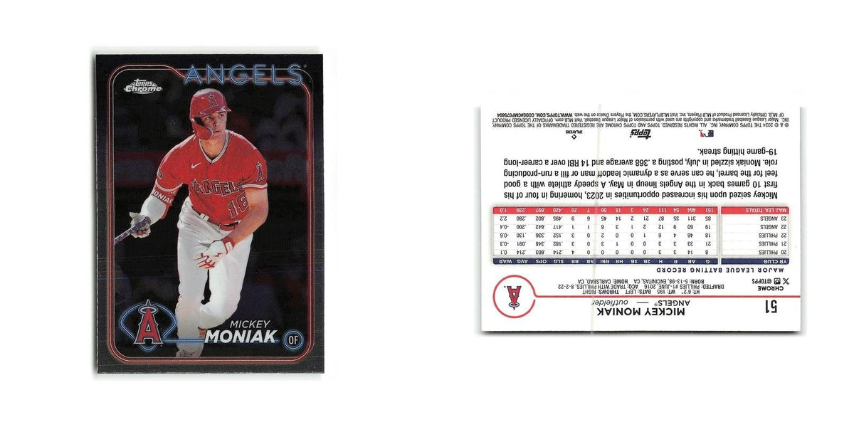 Mickey Moniak 2024 Topps Chrome #51 Los Angeles Angels Baseball Card NM