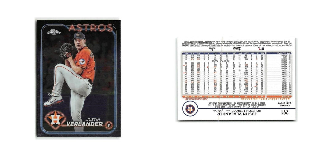 Justin Verlander 2024 Topps Chrome #291 Houston Astros Baseball Card NM