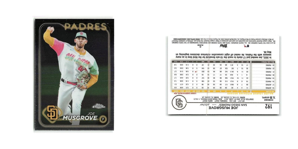 Joe Musgrove 2024 Topps Chrome #192 San Diego Padres Baseball Card NM