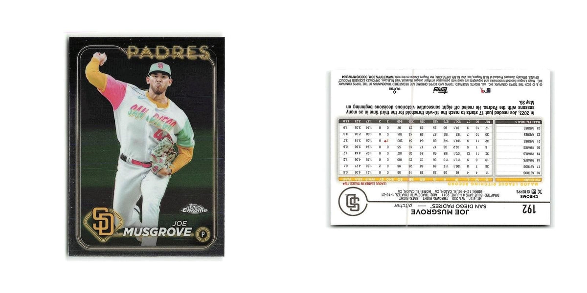 Joe Musgrove 2024 Topps Chrome #192 San Diego Padres Baseball Card NM
