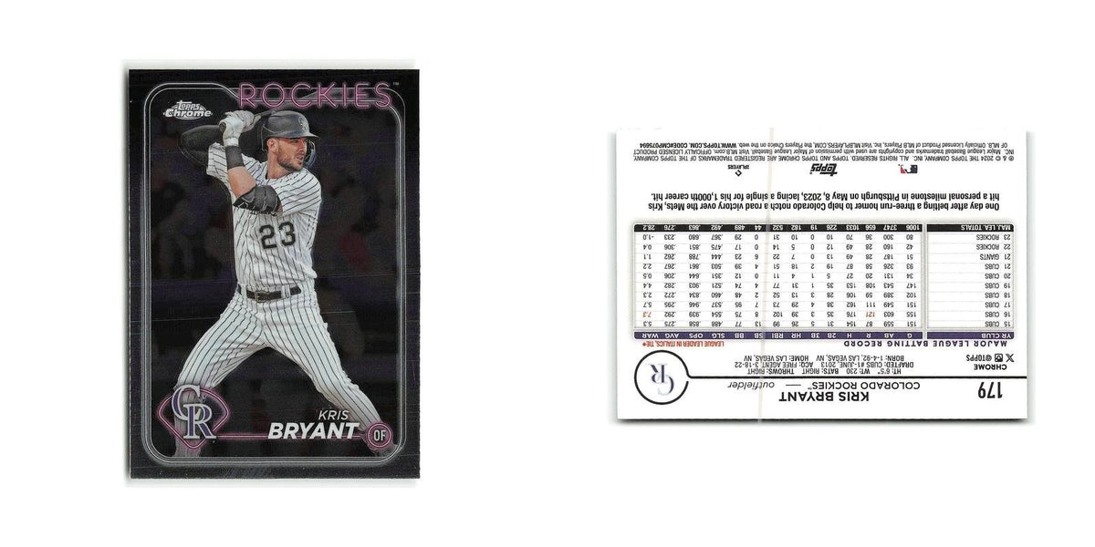 Kris Bryant 2024 Topps Chrome #179 Colorado Rockies Baseball Card NM