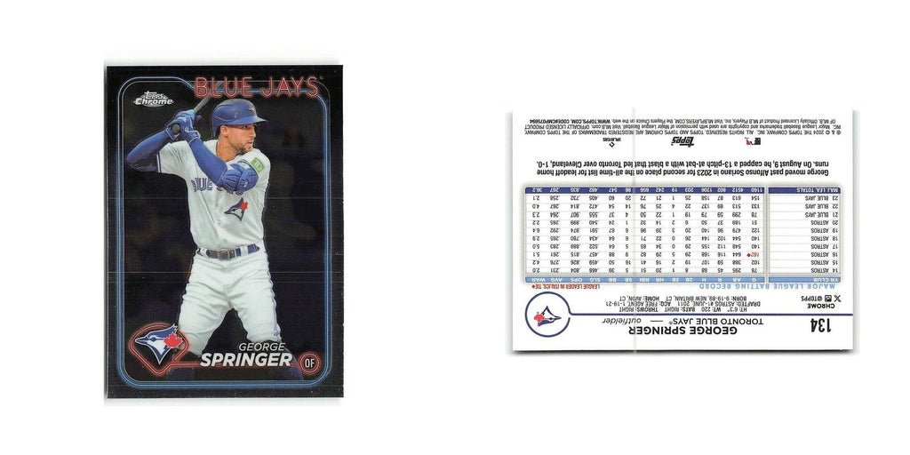 George Springer 2024 Topps Chrome #134 Toronto Blue Jays Baseball Card NM