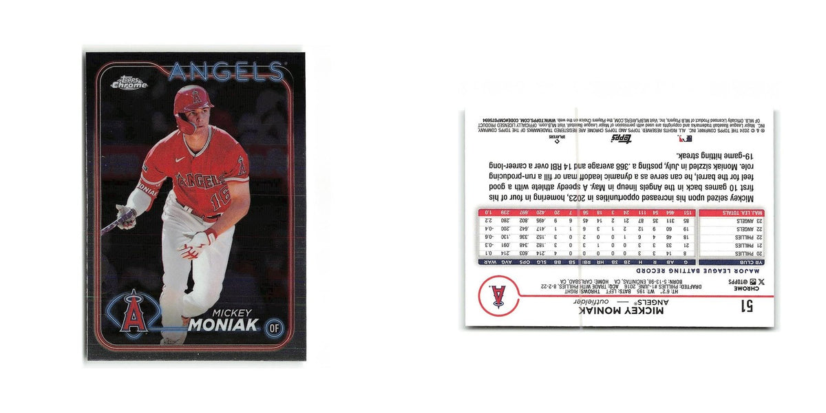 Mickey Moniak 2024 Topps Chrome #51 Los Angeles Angels Baseball Card NM