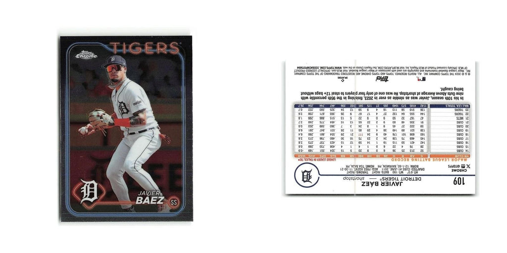Javier Báez 2024 Topps Chrome #109 Detroit Tigers Baseball Card NM
