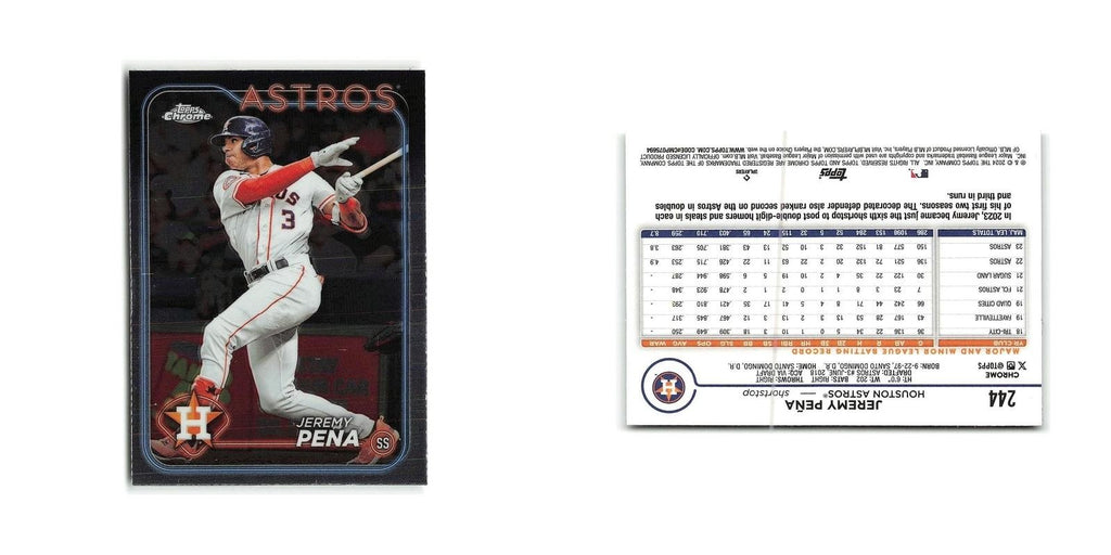 Jeremy Peña 2024 Topps Chrome #244 Houston Astros Baseball Card NM