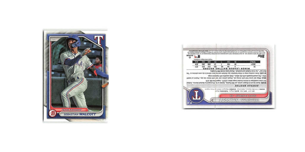 Sebastian Walcott 2024 Bowman Prospects #BP-81 Texas Rangers Baseball Card NM