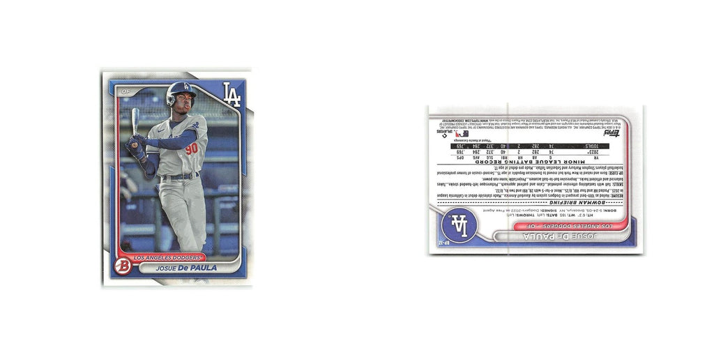 Josue De Paula 2024 Bowman Prospects #BP-12 Los Angeles Dodgers Baseball Card NM