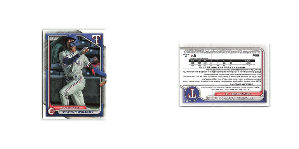 Sebastian Walcott 2024 Bowman Prospects #BP-81 Texas Rangers Baseball Card NM
