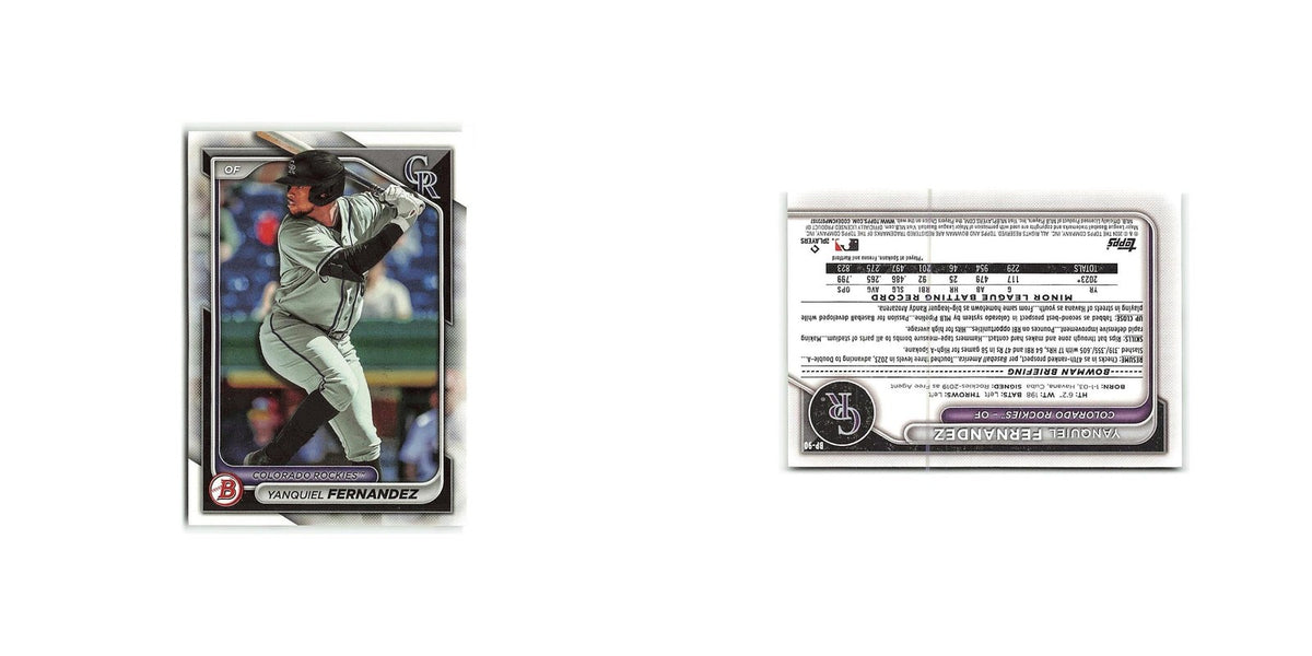 Yanquiel Fernandez 2024 Bowman Prospects #BP-90 Colorado Rockies NM