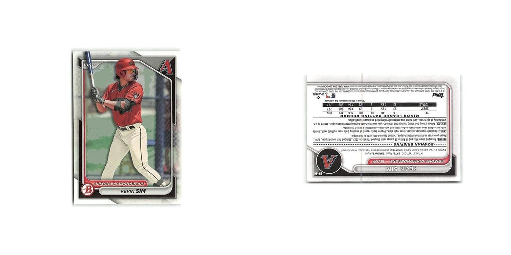 Kevin Sim 2024 Bowman Prospects #BP-34 Arizona Diamondbacks Baseball Card NM